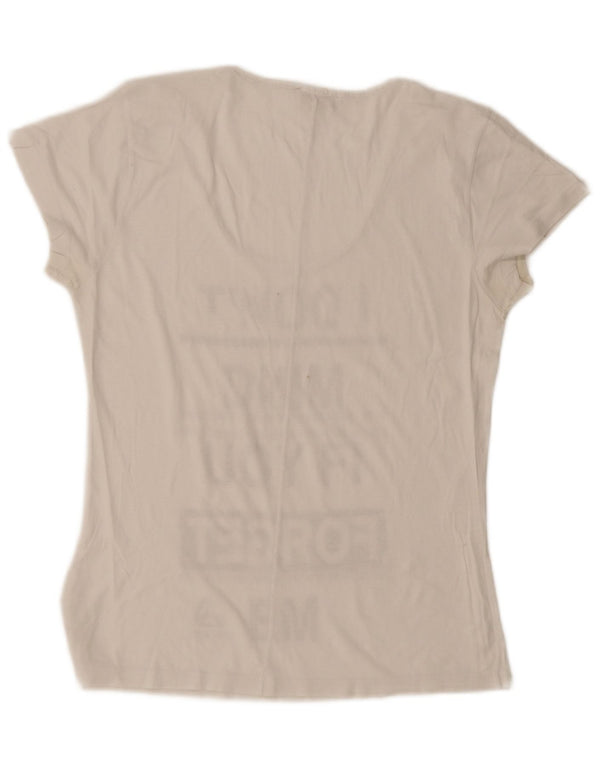 Damska koszulka z grafiką Diesel Top UK 14, duża, biała