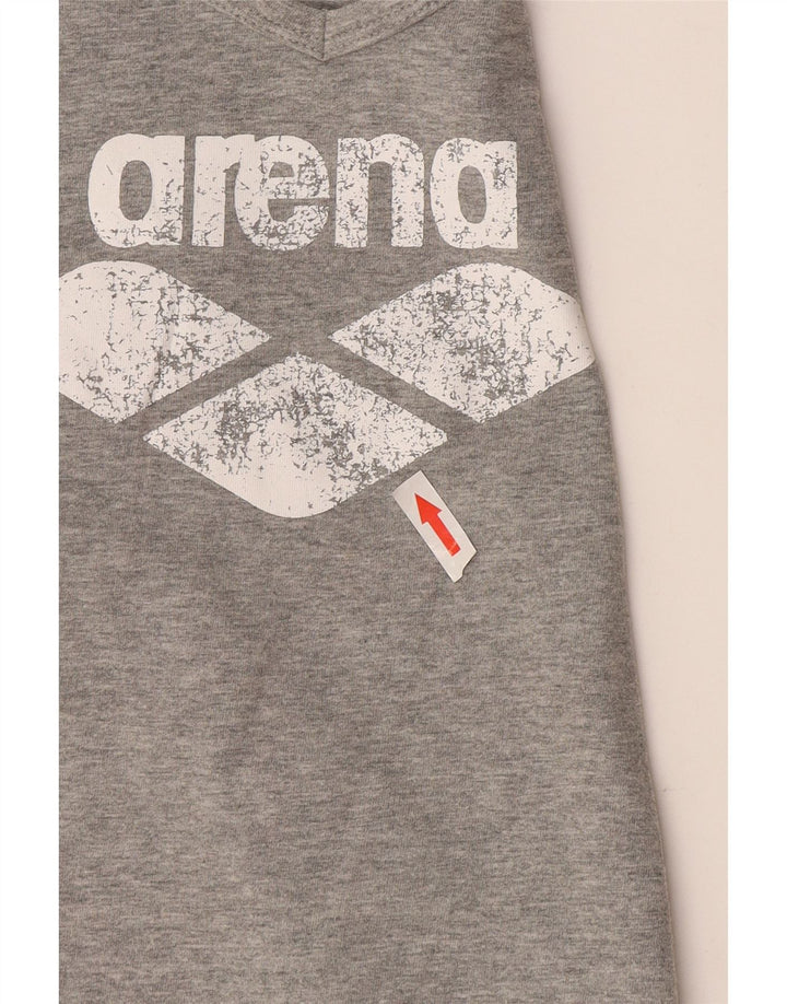 Damski top graficzny Arena z długim rękawem, UK 14, duży, szary, nakrapiany