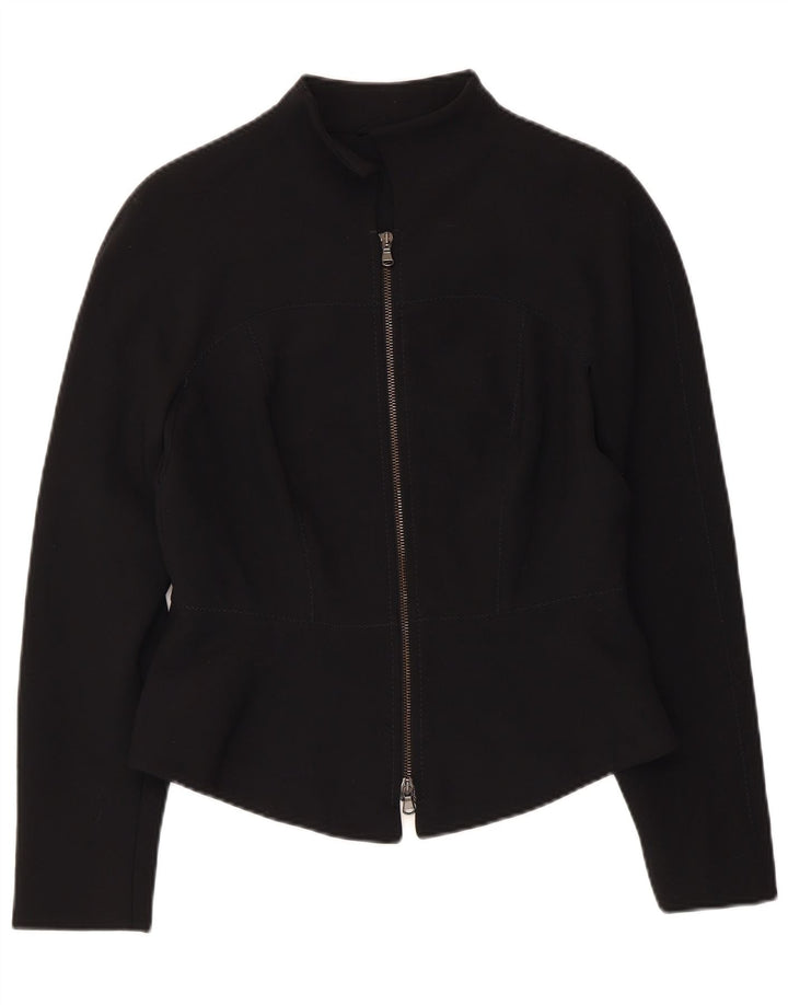 Damska marynarka VINTAGE UK 10, mała, czarna, poliester