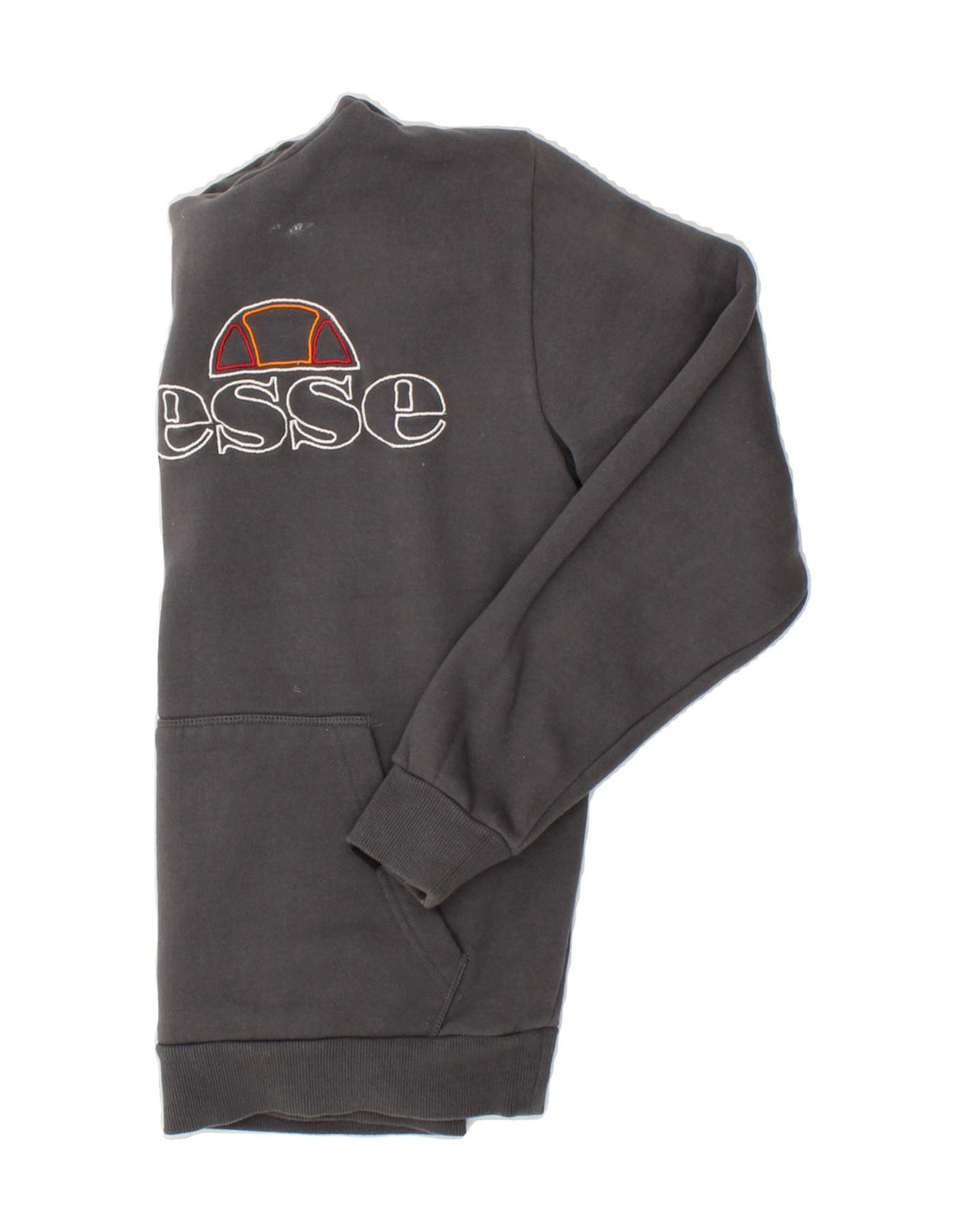 ELLESSE Mens Graphic Hoodie Jumper Small Grey Cotton Vintage Ellesse and Second-Hand Ellesse from Messina Hembry 