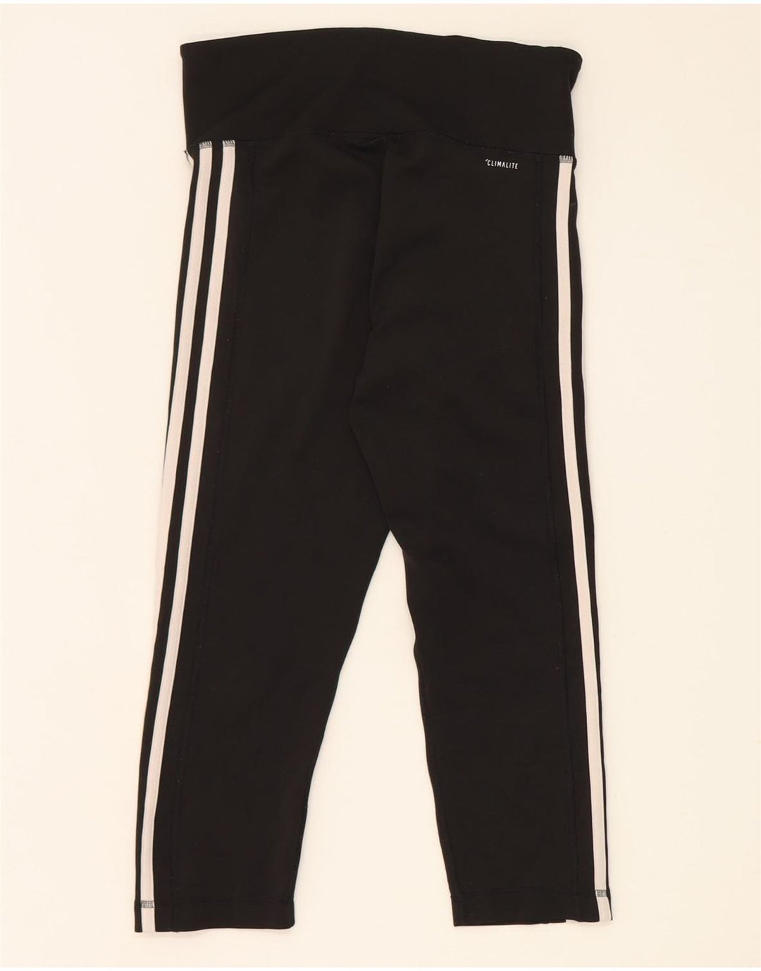 Legginsy Adidas Damskie Climalite Capri UK 8/10 Małe Czarne Poliester