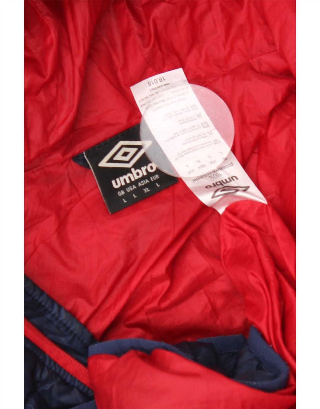 Męska ocieplana kurtka z kapturem Umbro UK 40, duża granatowa, poliestrowa