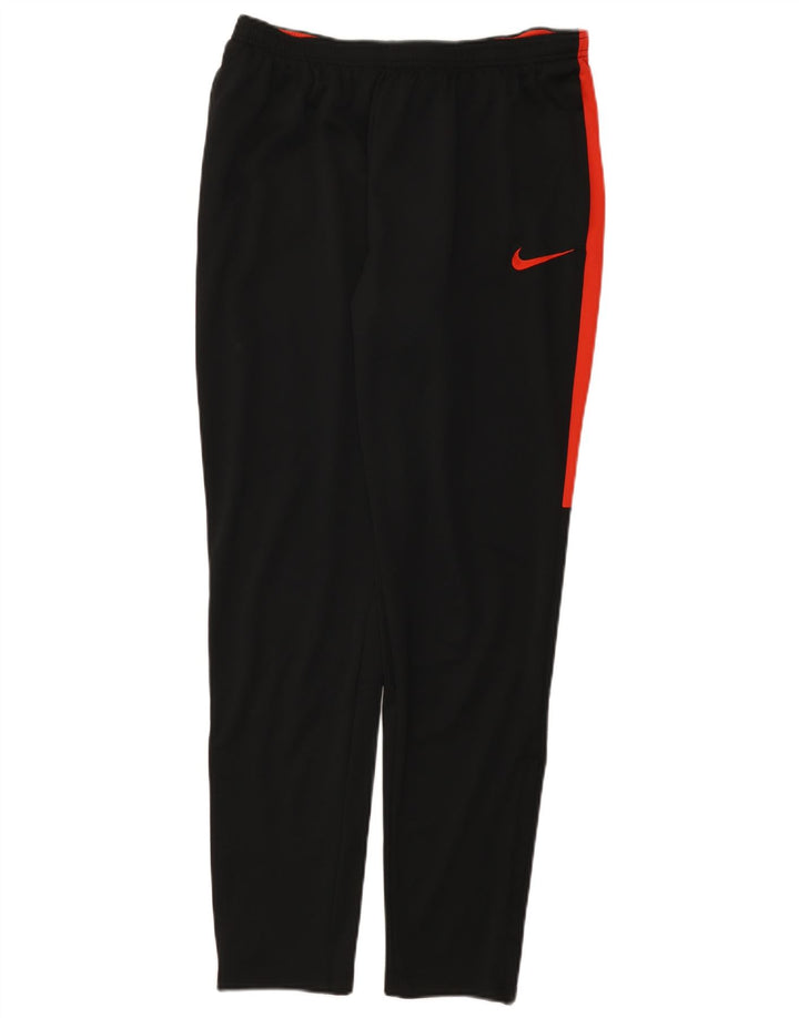 Męskie spodnie dresowe Nike Dri Fit, duży czarny poliester z blokami kolorów