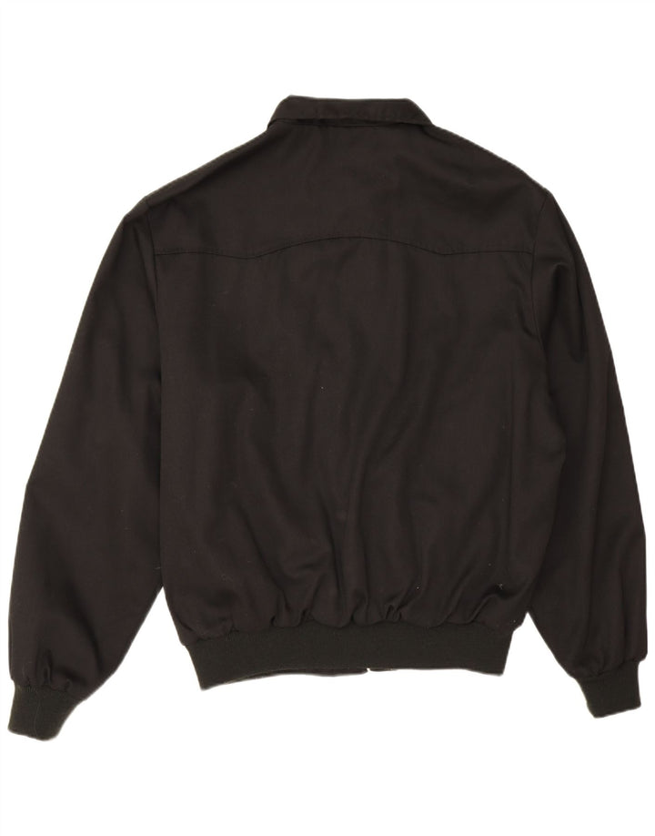 Męska kurtka bomberka Vintage UK 40, duża, czarna, poliestrowa