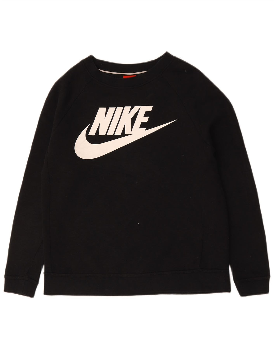 Damska bluza dresowa Nike z grafiką oversize, UK 10, mała, czarna, bawełniana