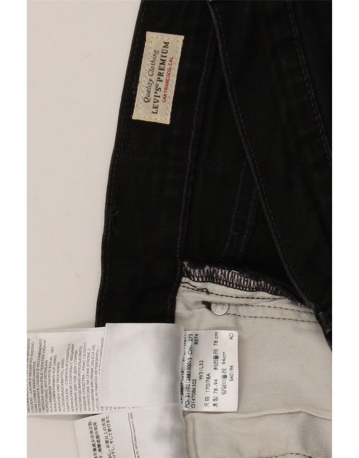 Męskie jeansy slim fit Levi's W31 L32 Czarna bawełna