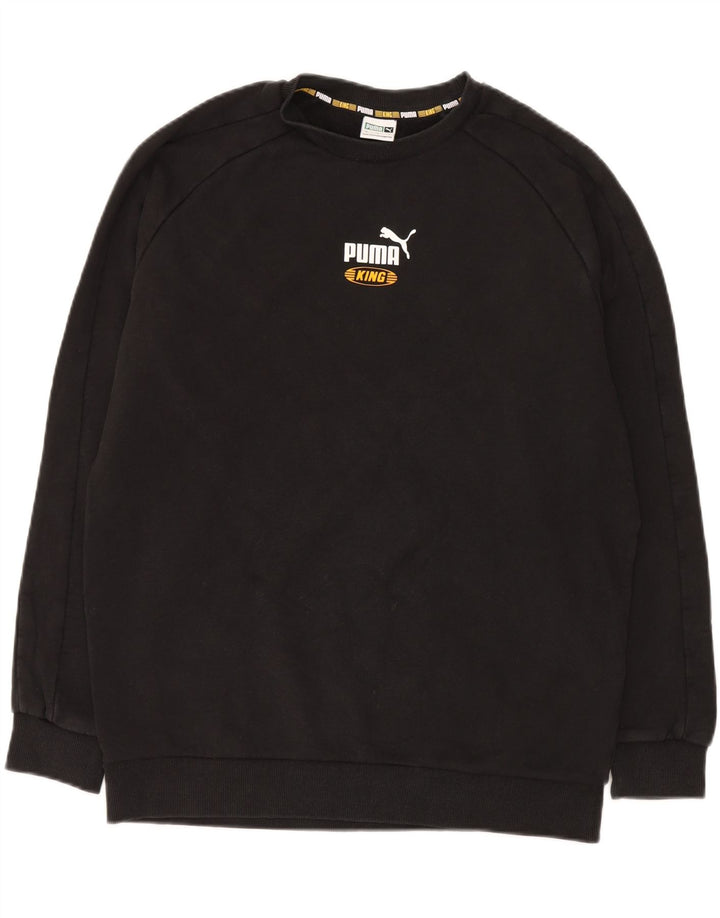 Męska bluza z grafiką Puma, duża, czarna, bawełniana