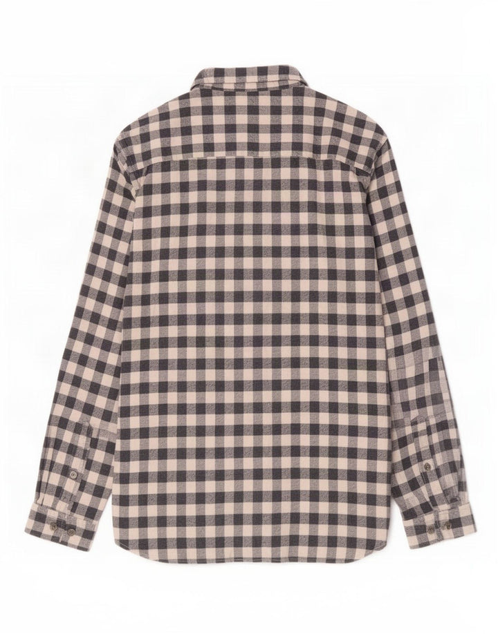 Koszula flanelowa męska Jack & Jones, średnia, granatowa, bawełniana w kratkę