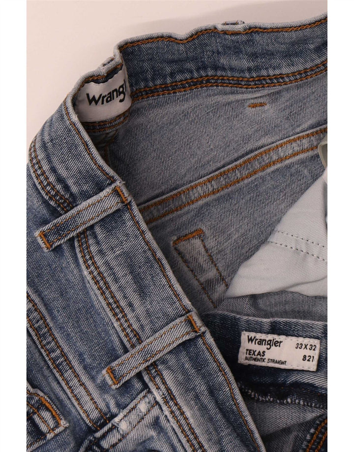 Męskie jeansy Wrangler Texas Straight W33 L32 Niebieskie, bawełniane