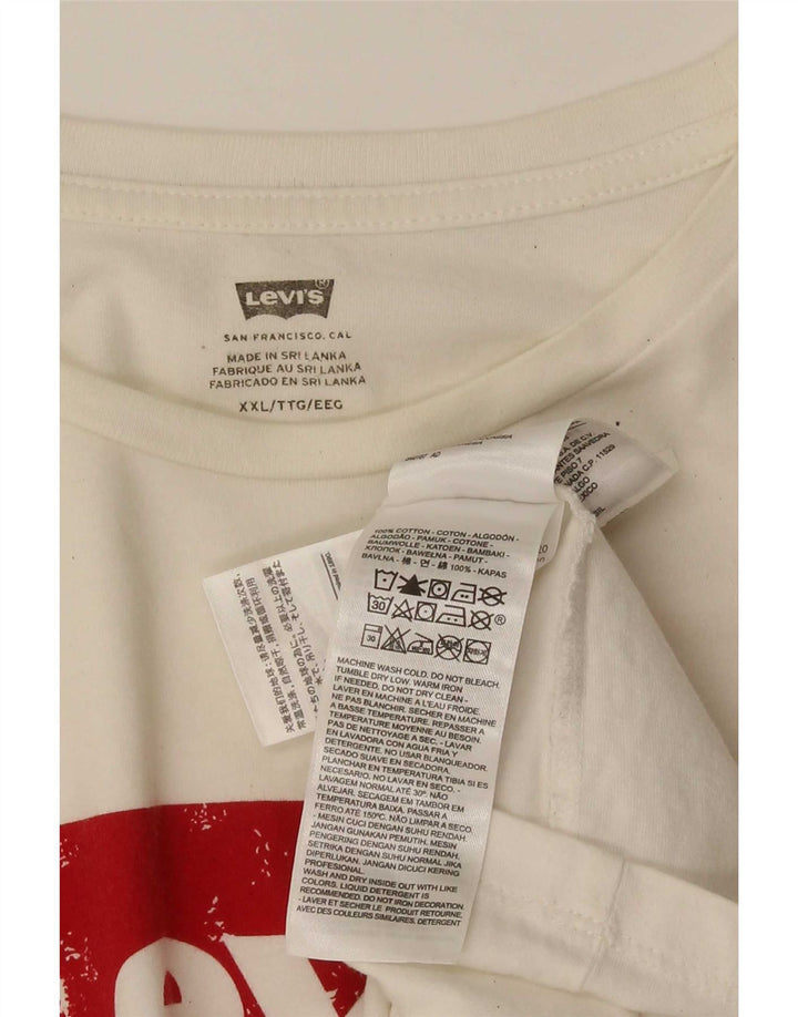 Męska koszulka z grafiką Levi's Top 2XL Biała bawełna