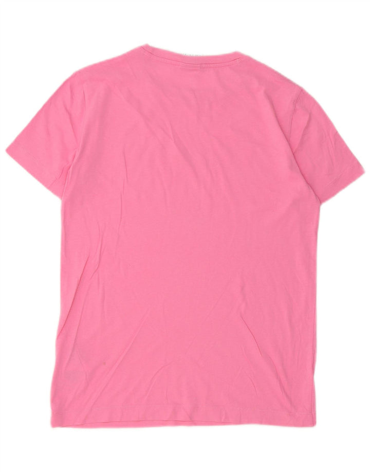 Męski T-shirt Champion z grafiką, mały, różowy, bawełniany