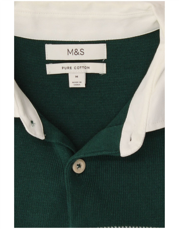 Męski sweter polo Marks & Spencer w kolorze średniozielonym