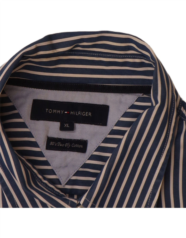 Koszula męska TOMMY HILFIGER XL w granatowe paski