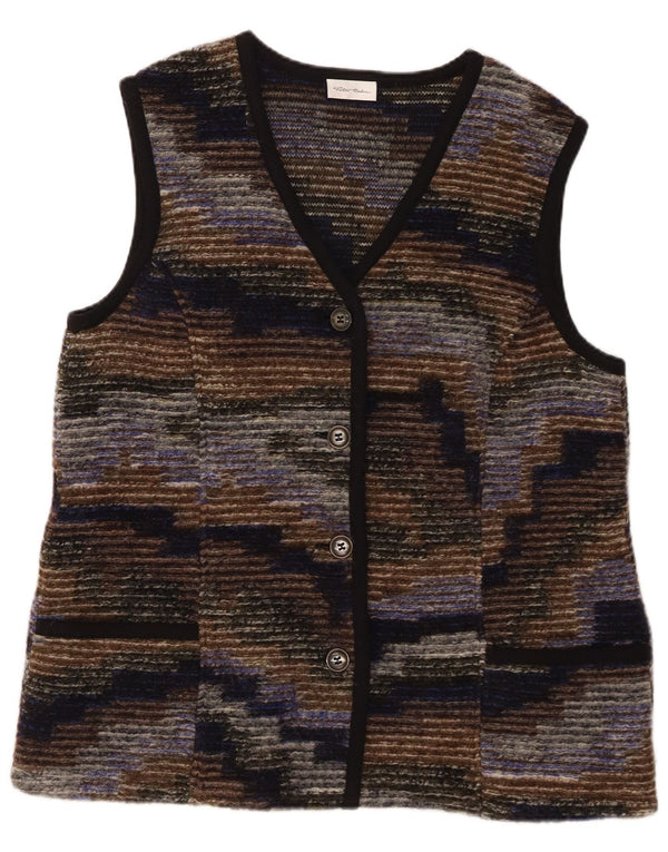 PETER HAHN Damski sweter rozpinany UK 20 2XL w wielokolorowe paski