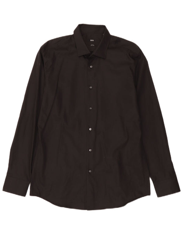Koszula męska Hugo Boss Slim Fit, rozmiar 41 16 1/2, duża czarna