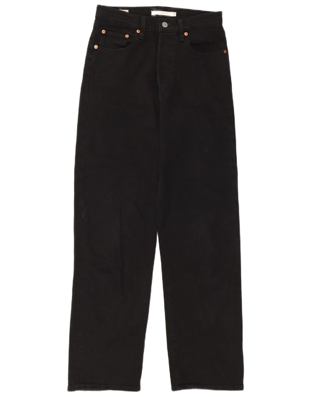 Damskie jeansy Levi's Ribcage Straight W27 L29 Czarne bawełniane