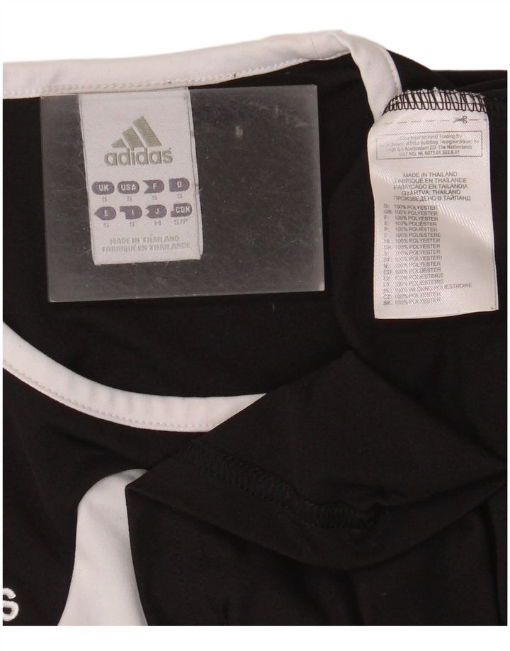 Męski T-shirt ADIDAS Climalite, mały, czarny poliester z blokami kolorów