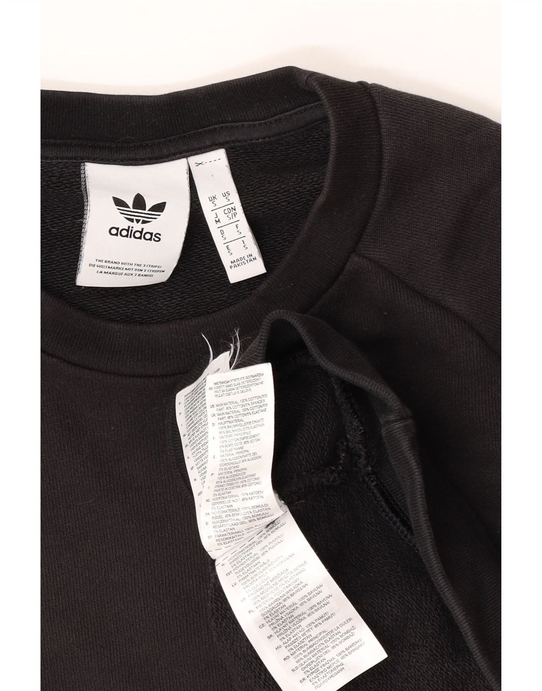 Bluza męska Adidas o luźnym kroju, mała, czarna, bawełniana