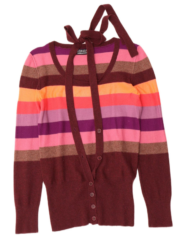 Sweter damski Sonia Rykiel UK 10 w małe wielokolorowe paski