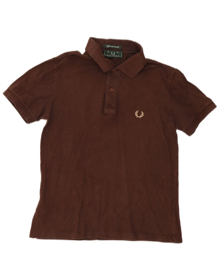 Męska koszulka polo Fred Perry, mała, brązowa, bawełniana