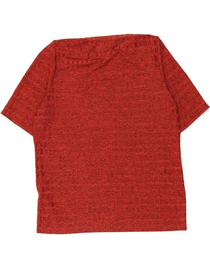 EASTEX Womens T-Shirt Top UK 16 Large Red Flecked Polyester Vintage Eastex and Second-Hand Eastex from Messina Hembry 