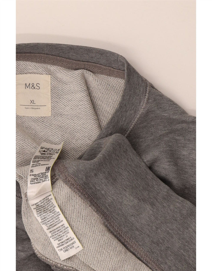 Marks & Spencer Męski sweter bluzowy XL, szary, bawełniany
