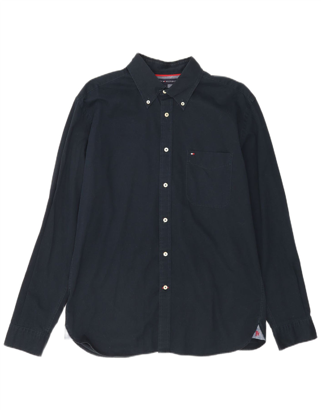 Koszula męska TOMMY HILFIGER duża, bawełniana, granatowa