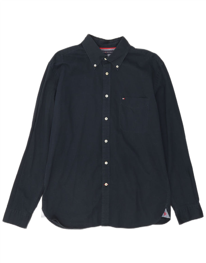 Koszula męska TOMMY HILFIGER duża, bawełniana, granatowa