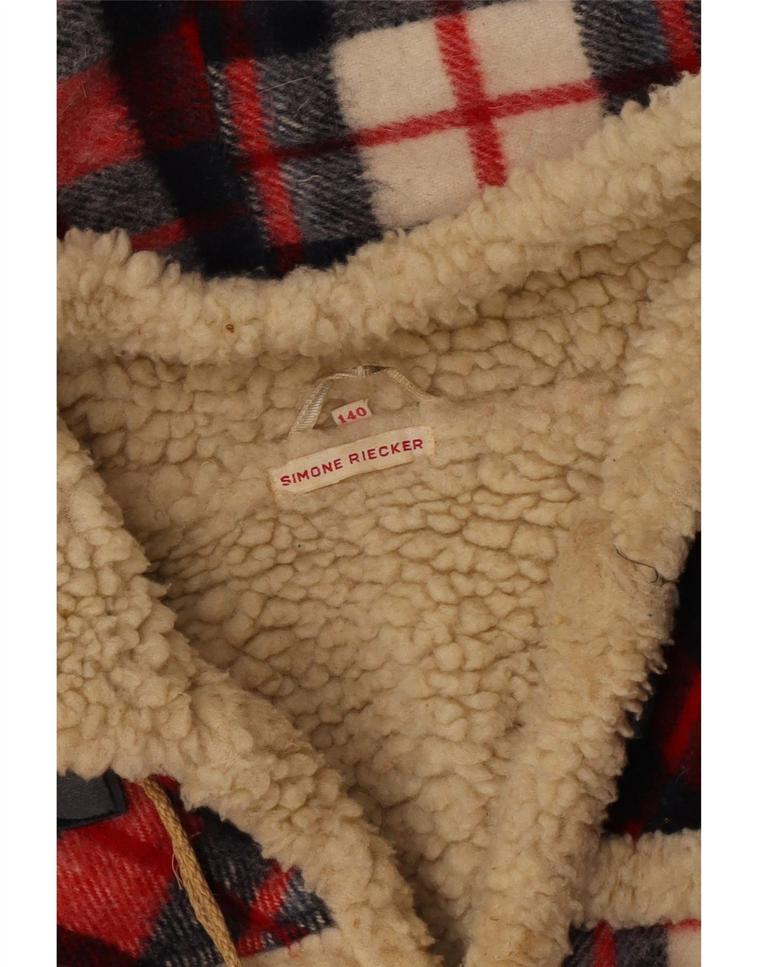 Kurtka dziewczęca z kapturem Sherpa SIMONE 9-10 lat w czerwoną kratkę