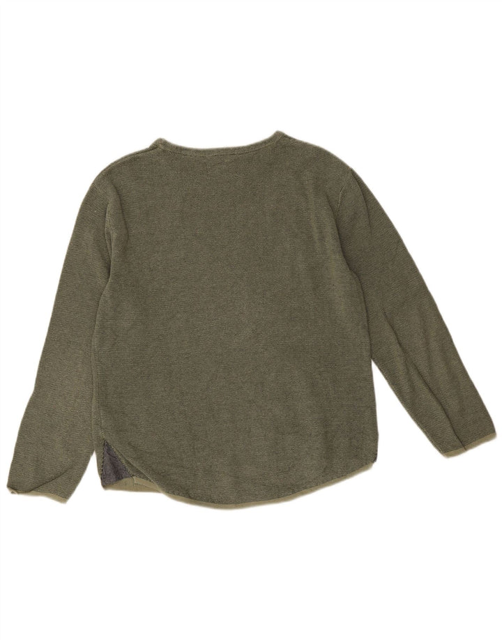 Chłopięcy top z grafiką Zara z długim rękawem, 11-12 lat, bawełna khaki