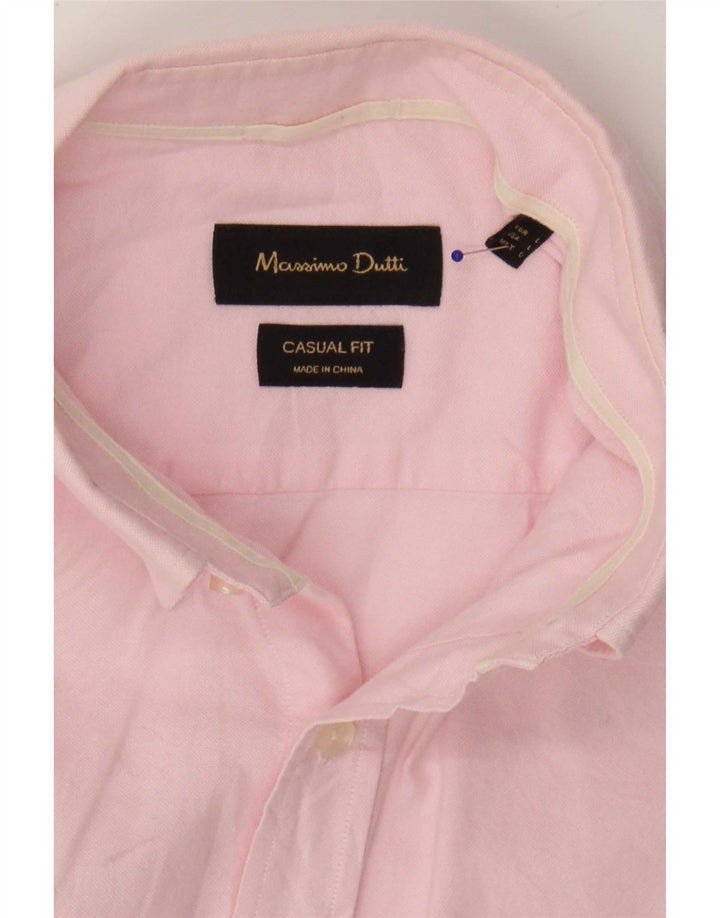 Koszula męska Massimo Dutti o swobodnym kroju, duża, różowa