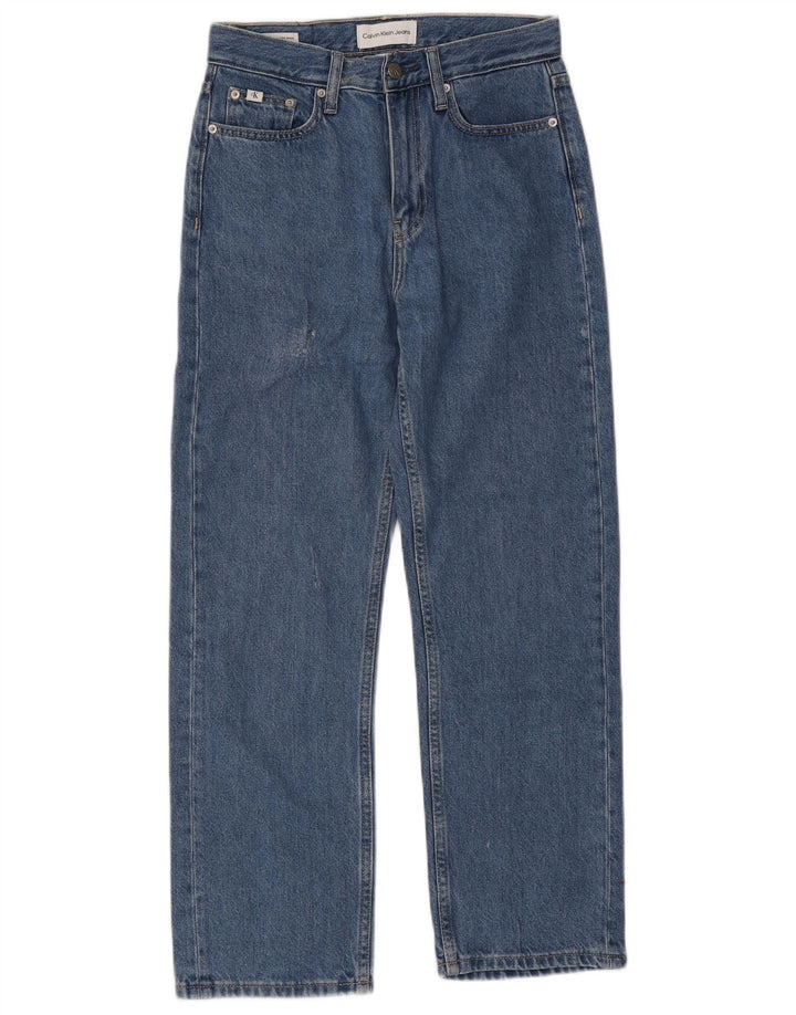 Damskie jeansy proste CALVIN KLEIN W26 L27 niebieskie