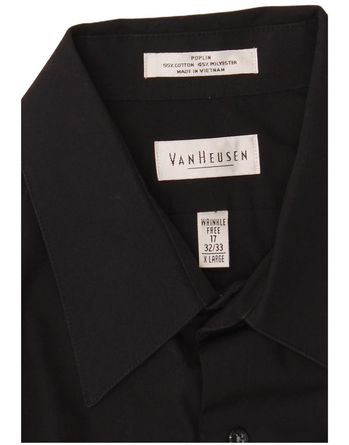 Koszula męska Van Heusen rozmiar 17 XL, czarna, bawełniana