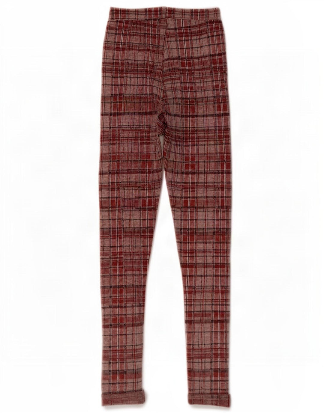 Damskie legginsy graficzne Topshop UK 8, małe, czerwone, poliestrowe w kratkę