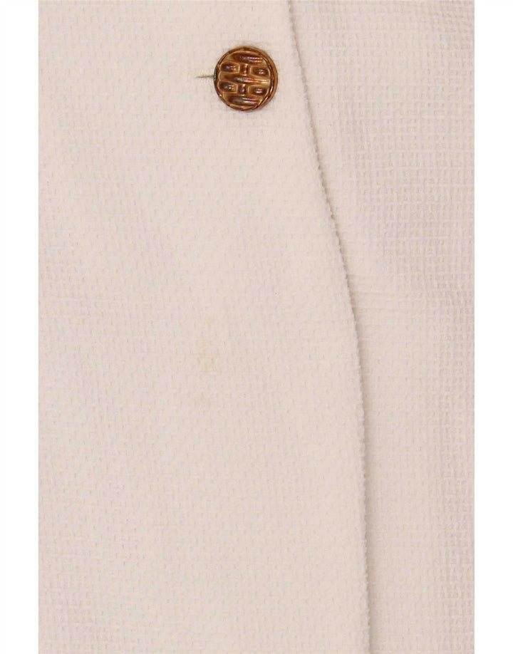 Bolero damskie Zara UK 16, duże, białe, poliestrowe