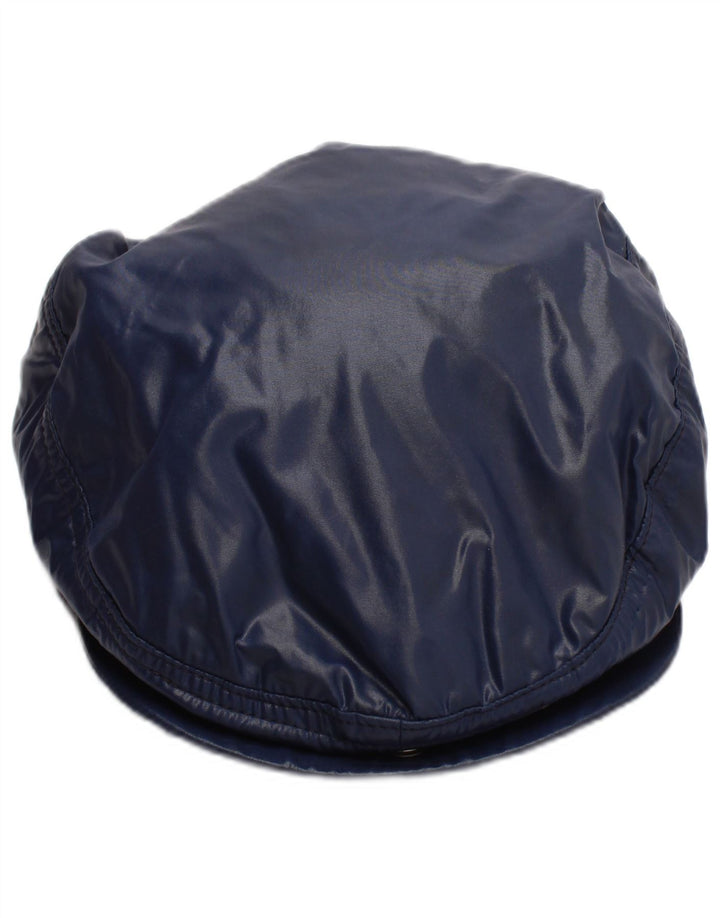 VINTAGE Mens Flat Cap Large Navy Blue