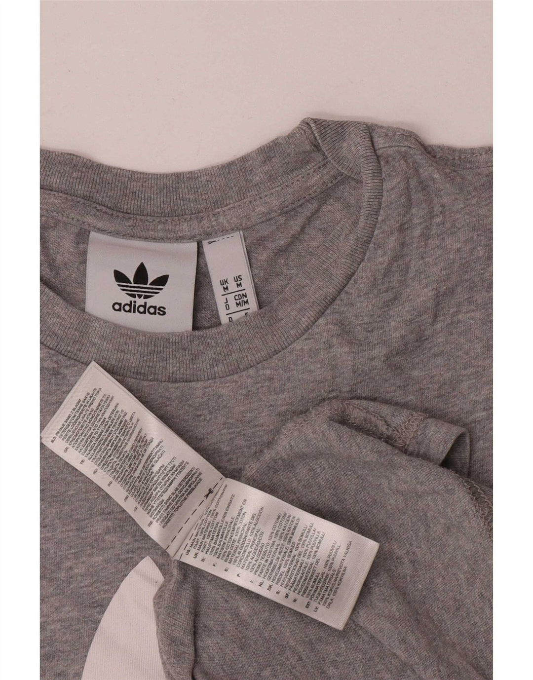 Męska koszulka z grafiką Adidas, średnia, szara bawełna