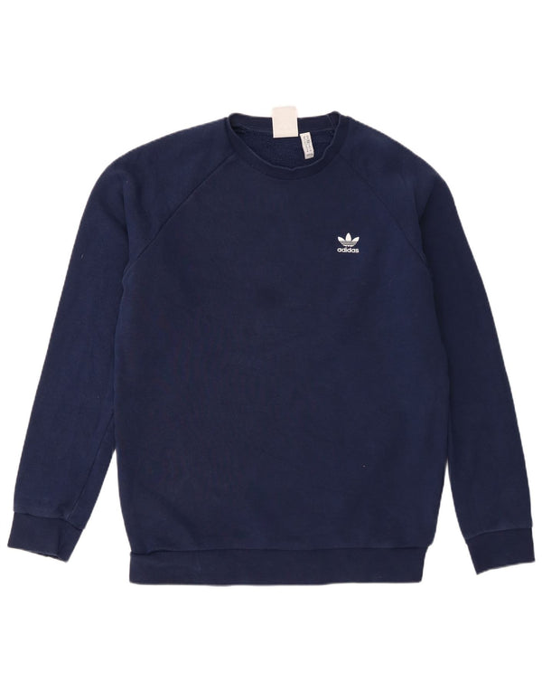 Adidas Męska Bluza Sweter Średni Granatowy Bawełna
