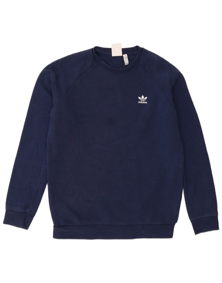 Adidas Męska Bluza Sweter Średni Granatowy Bawełna
