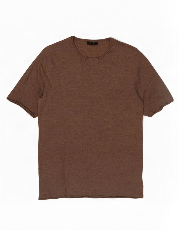 Sweter damski Massimo Dutti z okrągłym dekoltem UK 10, mały brązowy
