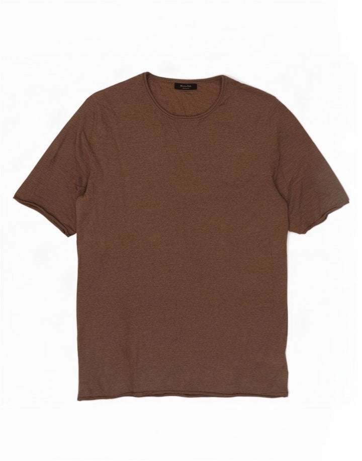 Sweter damski Massimo Dutti z okrągłym dekoltem UK 10, mały brązowy