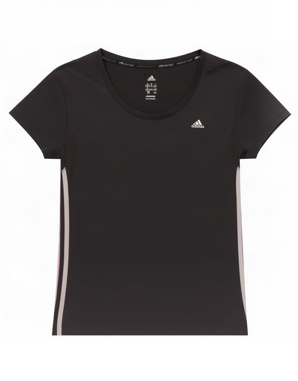 Damska koszulka Adidas Climacool Top UK 12/14 Średni czarny nylon z blokami kolorów