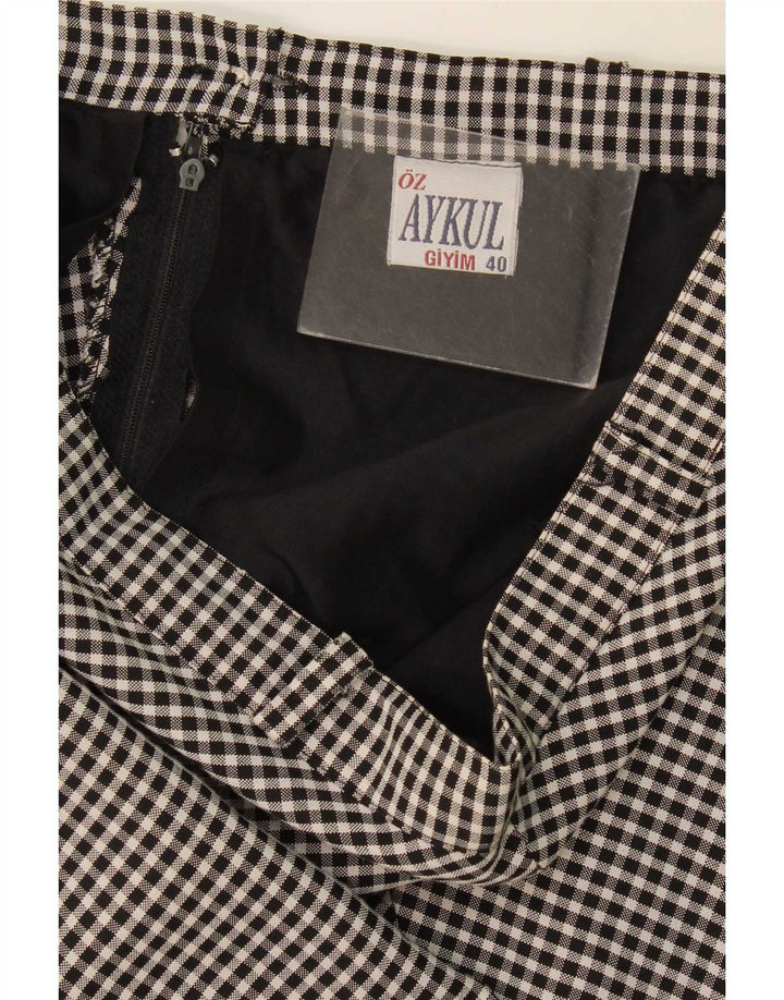 Damska spódnica midi w stylu vintage EU 40 Medium W30 w czarną kratkę