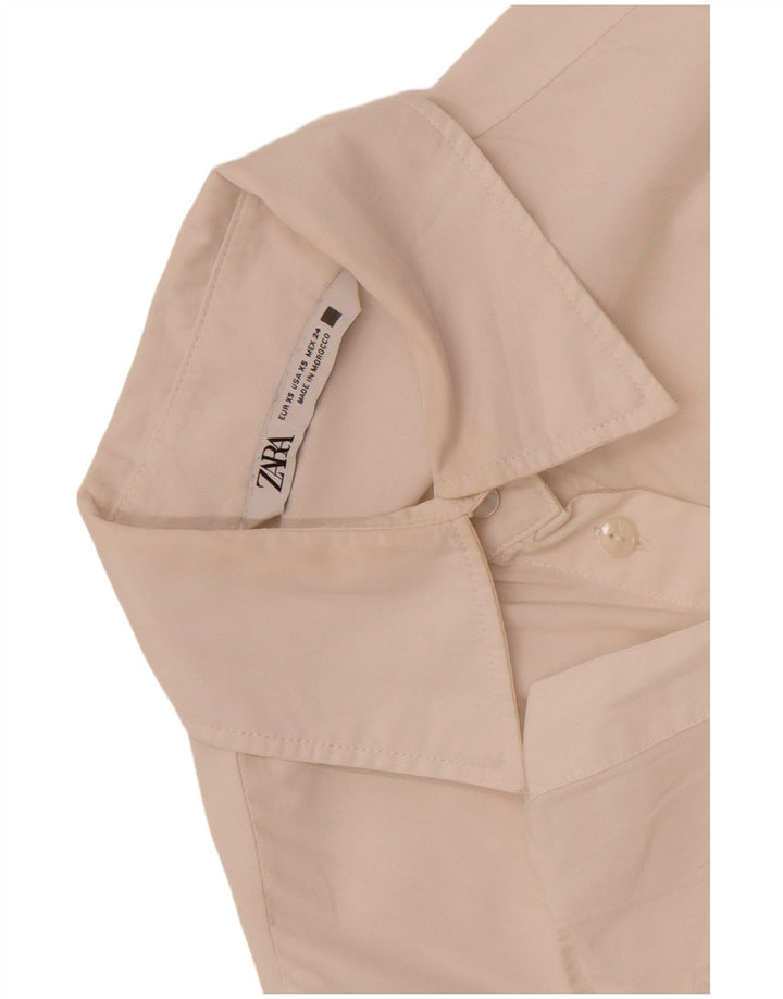 Damska bluzka koszulowa oversize Zara UK 6 XS biała