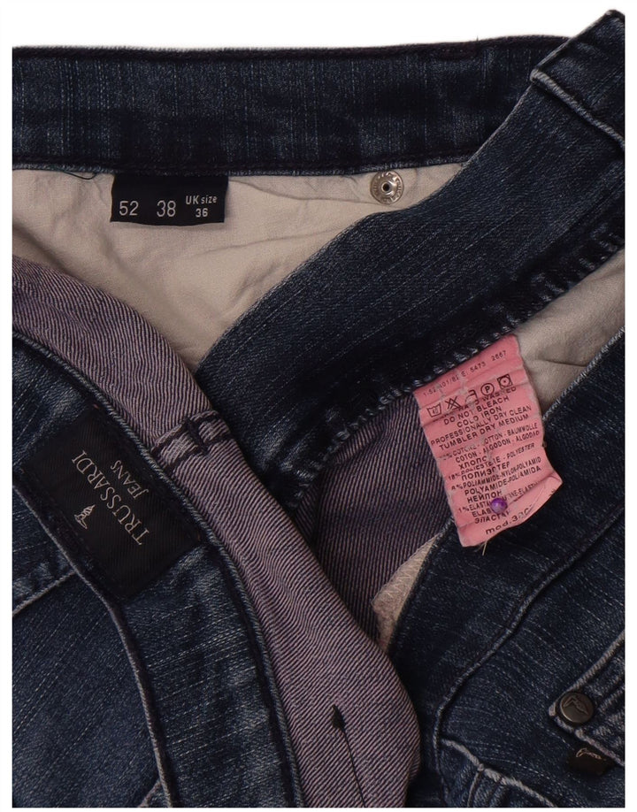 Męskie proste dżinsy Trussardi W36 L32 Niebieskie bawełniane