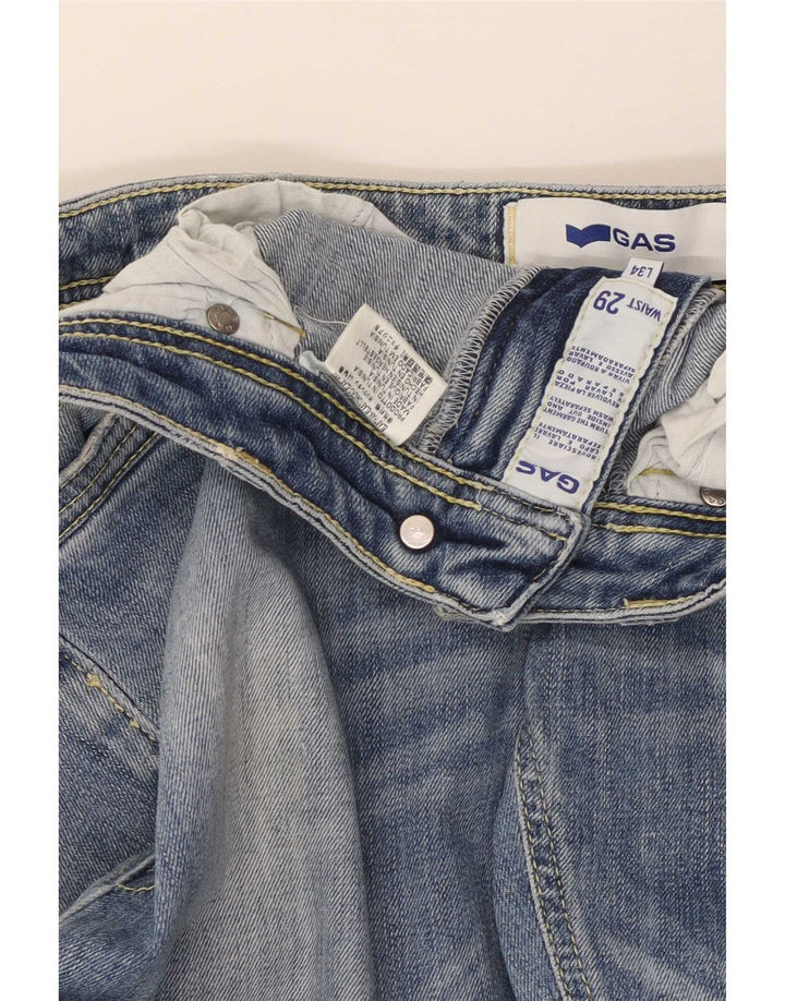 Damskie jeansy Gas Slim W29 L34 Niebieskie bawełniane
