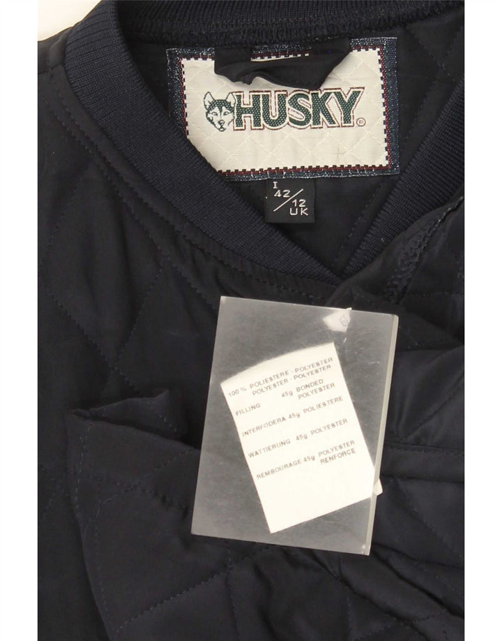 Damska pikowana kurtka Husky UK 12, średni granatowy poliester