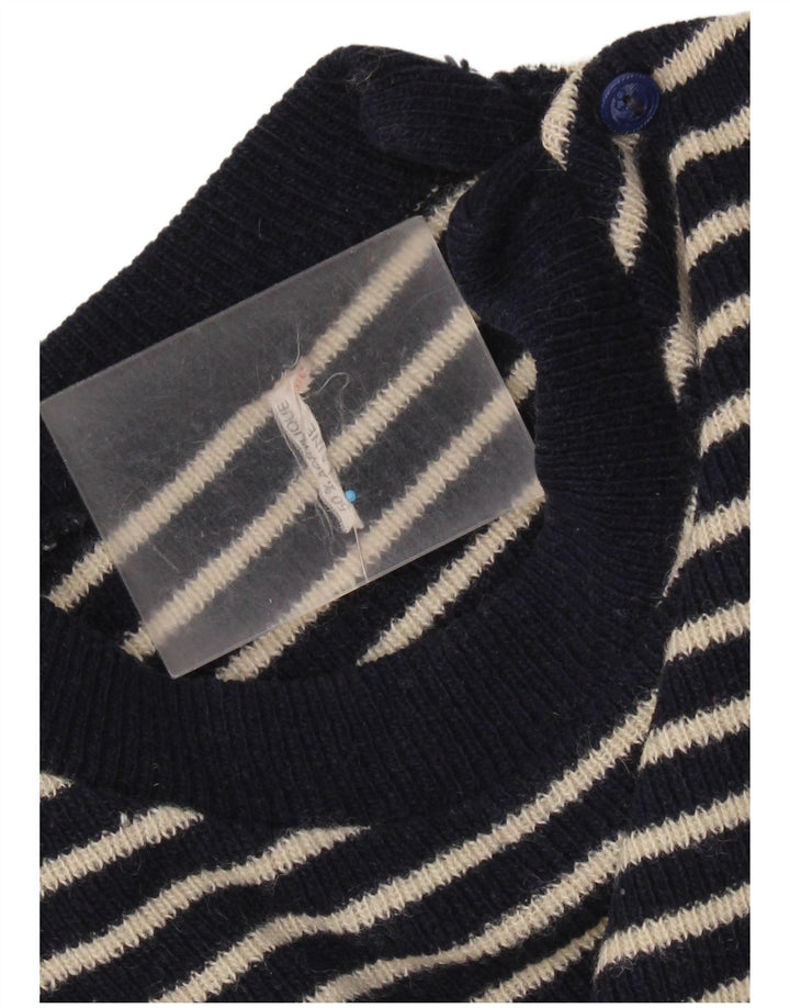 Sweter damski w stylu vintage, zapinany na guziki, UK 14, średni granatowy, morski