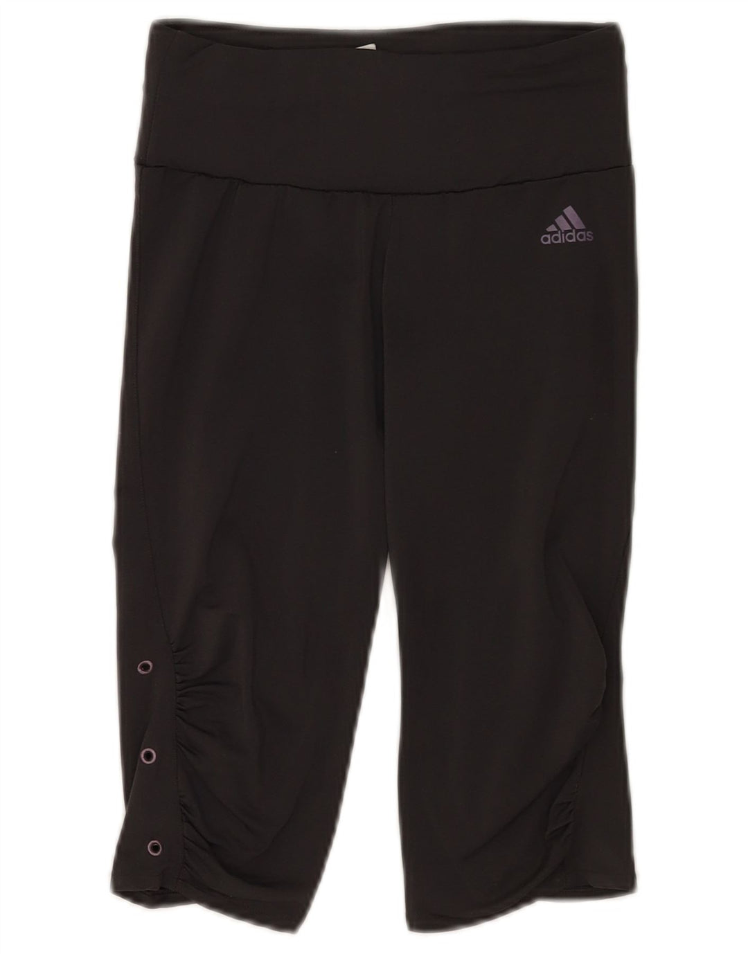 Legginsy Adidas Damskie Capri UK 12 Średnie Czarne Poliester Sportowe