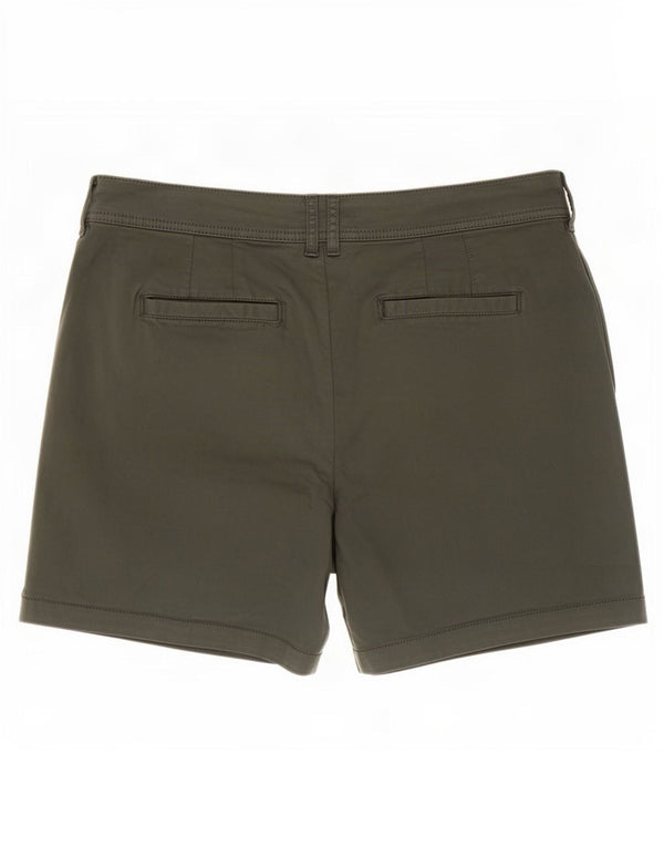 Fat Face Womens Chino Shorts UK 14 Large W34 Khaki Cotton